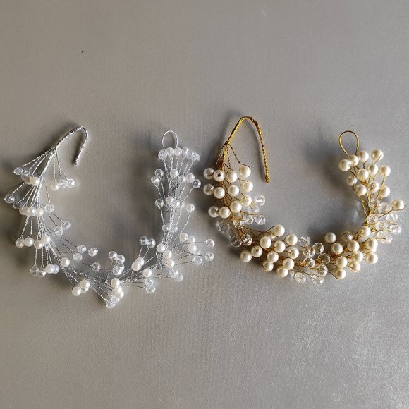 Gold & Silver multipurpose Hair accessories party/wedding | pearls & crystals